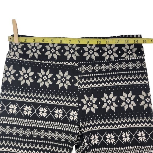 Time and Tru Women’s Soft High Rise Fitted Fair Isle Christmas Leggings - Picture 6 of 16